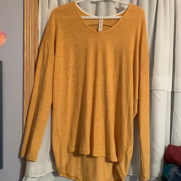 Tickled Teal mustard yellow sweater NWOT XL - Picture 1 of 12
